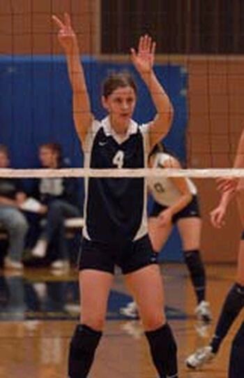 George Fox volleyball player