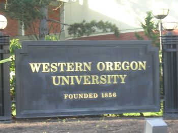 WOU school sign
