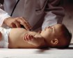 Sick baby in hospital