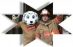 Flash the Fearless Fire Dog and his trainer Bill Holmstrom