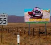New billboard with traffic safety message on US 95 in Oregon, 10-31-07