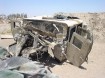 All too common in Iraq: this Humvee was driven by a soldier named Travis Sigfridson.  It was exploded by an IED in June 2004