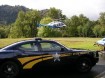 Motorcycle crash scene near Rooster Rock in Oregon 9-29-07