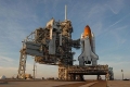 Space shuttle Atlantis stands on Launch Pad 39A