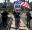 The Westboro Baptist Church at a protest in Hood River, Oregon