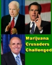 Rudy Giuliani, John McCain and Mitt Romney