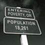Poverty in Oregon sign