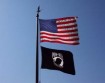 American and POW flag