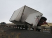 Tipped semi trailer on I-84 in Oregon, 11-12-07