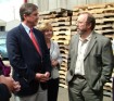 Senator Gordon Smith, his wife Sharon and Food Bank Executive Director Ron Hays
