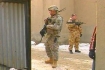 A U.S. soldier and a British soldier on security duty in Kabul, Afghanistan.