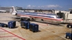 american plane at gate