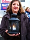 One of many who attended  candlelight vigil