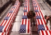 Flag draped coffins