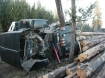 Fatal log truck crash 8-26-09 near La Pine, Oregon