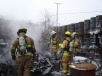 Trailer fire in Jefferson, Oregon