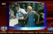 Man and woman having their guns confiscated in wake of Hurricane Katrina.