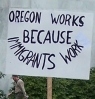 Immigration rights sign