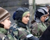 girls from Tehran preparing for a paintball game