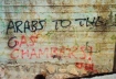 Graffit in Hebron suggesting Arabs should be put in gas chambers