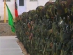 Afghan recruits lined up for a Vice Presidential visit.