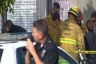 Los Angeles police officers at the scene of the shooting.