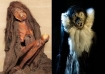 A female adult mummy and a monkey mummy from the exhibit