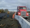 Crashed semi on Oregon freeway