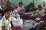 Cyclone-affected families take refuge at Leikkukone Pagoda in Pyapon township, Myanmar