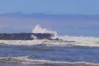 The north jetty at the Coquille River.