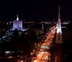 Night shot of the Oregon State Capitol where Michele Darr has been protesting.  Photo by Tim King Salem-News.com