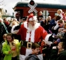 Santa Claus arrives in Salem, Oregon on schedule