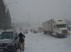 Snowy Oregon freeway