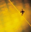 Social worker walking tightrope art