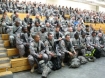 U.S. soldiers being deployed to Iraq one year ago in the Atlanta, Georgia Airport. 
