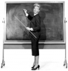 Teacher with chalkboard