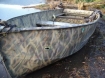 Duck hunting boat with shotgun blast in Tillamook Bay, Oregon