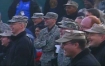 American soldiers attending a USO show in Afghanistan.