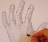 sketching hand