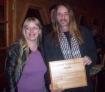 Tim and Bonnie King with their award from the Confederation of Clubs