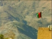 Flag at remote Afghan military outpost. 