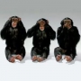 Three monkeys of ignorance