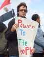 Dr. Ashraf Ezzat at the huge demonstrations in Egypt calling for power to the people