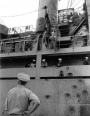 USS Liberty spattered by Israeli gunfire