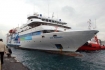 The MV Mavi Marmara aid-carrying ship leaving Antalya, Turkey for Gaza on 22 May 2010