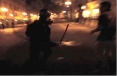 Frame from video shows Oakland cop starting to attack the Marine Corps Veteran, Kayvan Sabehgi.