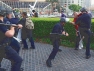 A protester is arrested by Los Angeles Police Department officers after he attempted to join a group of Occupy LA demonstrators. 