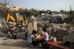 Palestinian kids and Israeli bulldozer