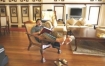 Rajapaksa relaxing in his reading room.