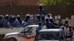 Riot police on standby in streets of Khartoum Photo: Voice of America